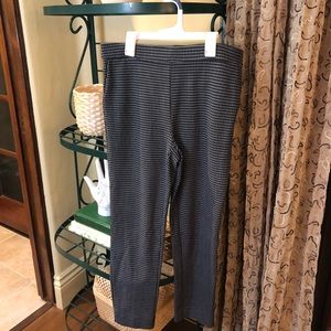 Black and white patterned work pants